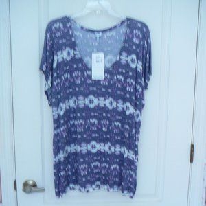 Splendid Purple Ladies Knit  Top New with Tags 1X